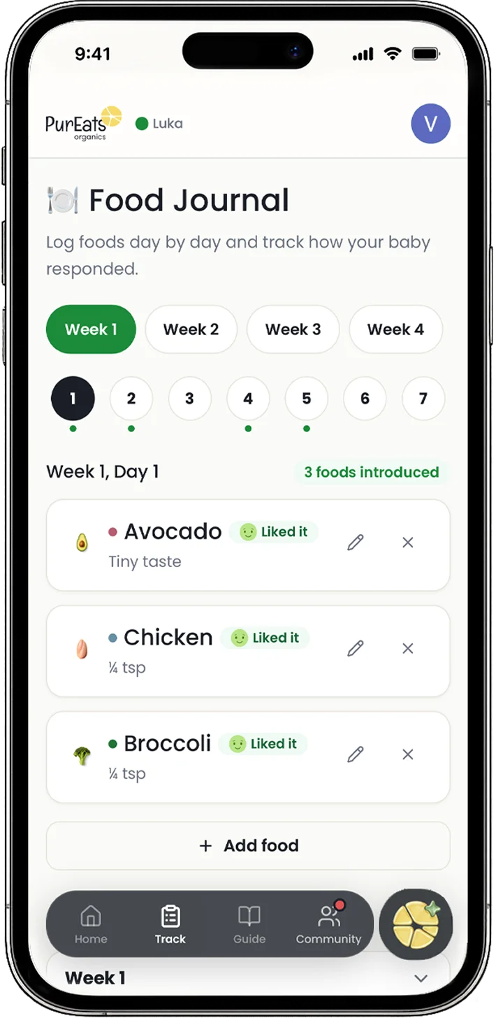PureEats app on a smartphone