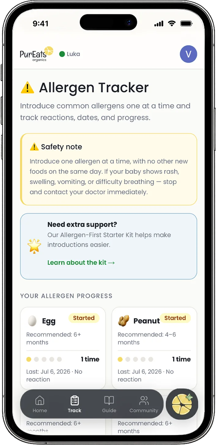 PureEats app on a smartphone