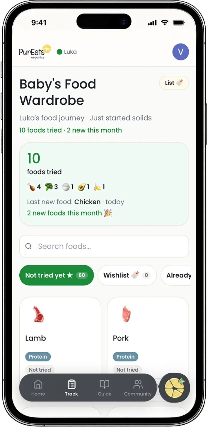 PureEats app on a smartphone