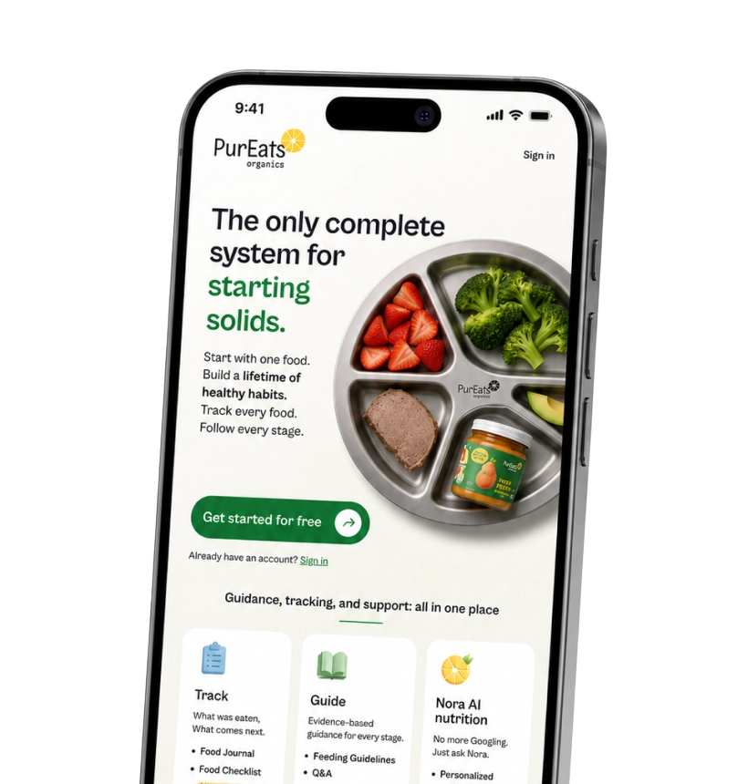 PureEats app on a smartphone